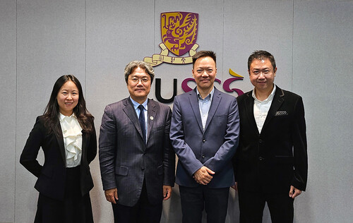 (From left) Ms. Lin Jie, Professor Zhang Baojun, Dr. Vaughan Mak and Mr. Kenta So exchange views on future cooperation.